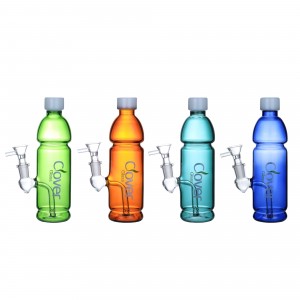 Clover Glass - 7.85" Water Bottle Shape Water Pipe [WPE-26]
